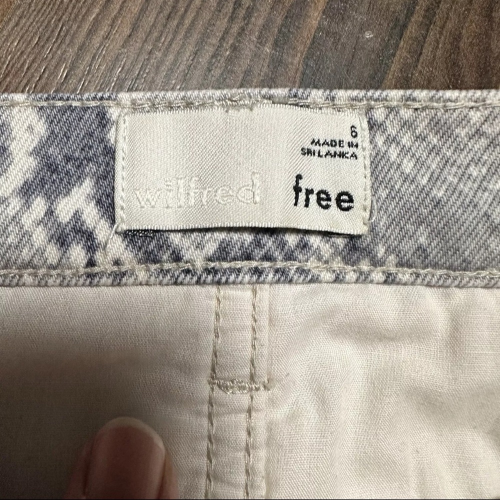 Wilfred Free | Kelsey Python Denim Mini Skirt Pockets - Picture 8 of 14